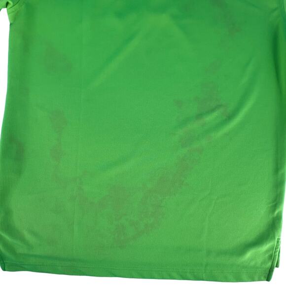 Ultra Club Cool & Dry US Foods 3 Button Polo Tee Shirt Top Medium Solid Green - Picture 7 of 15